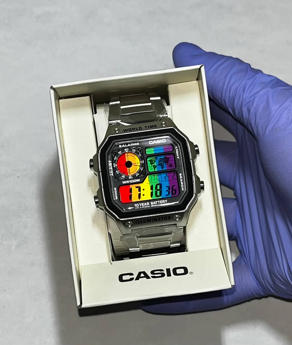 Casio AE1200 · Arcoiris · Degradado