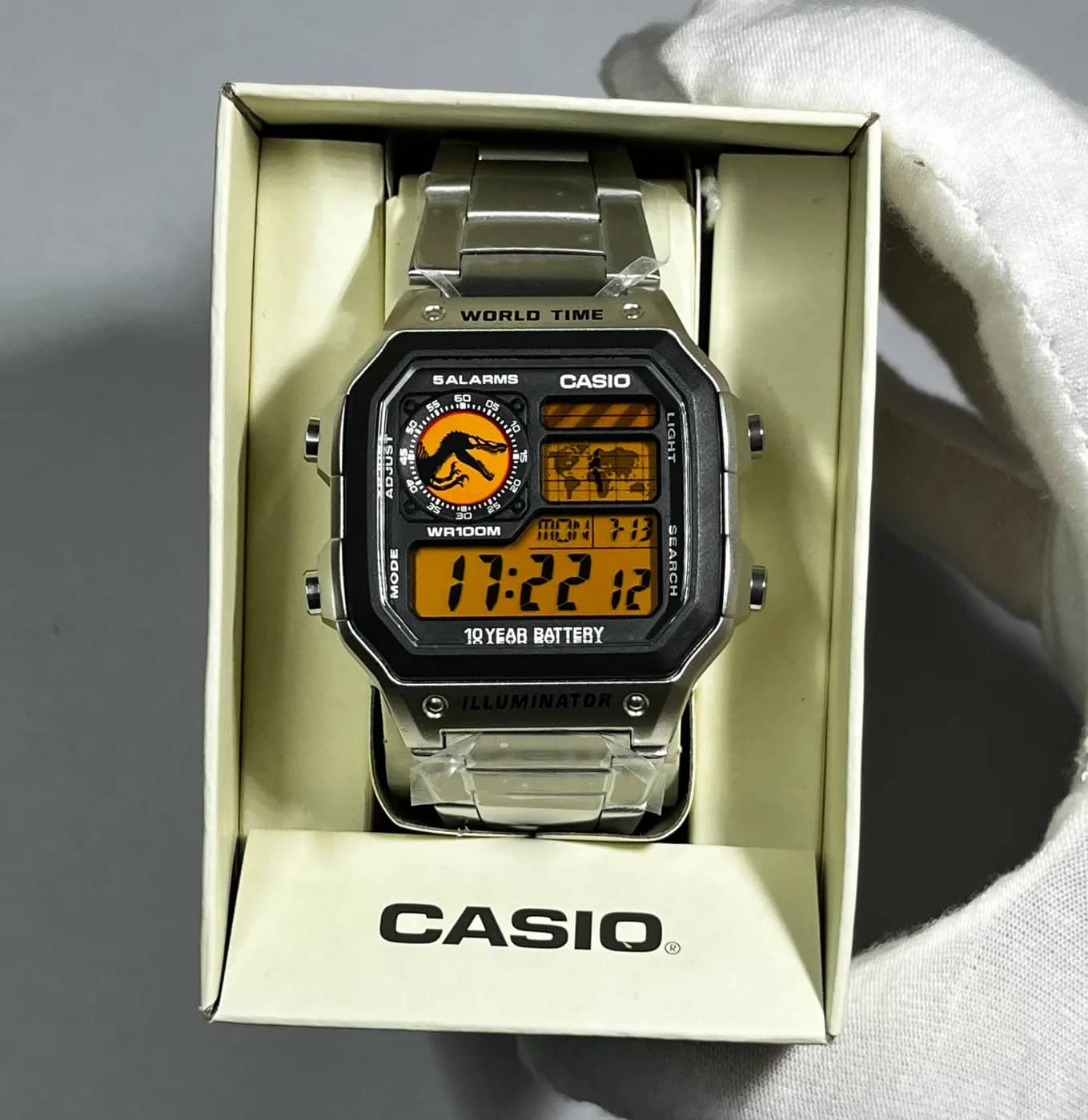 Casio AE1200WHD · Jurassic Park · Special edition