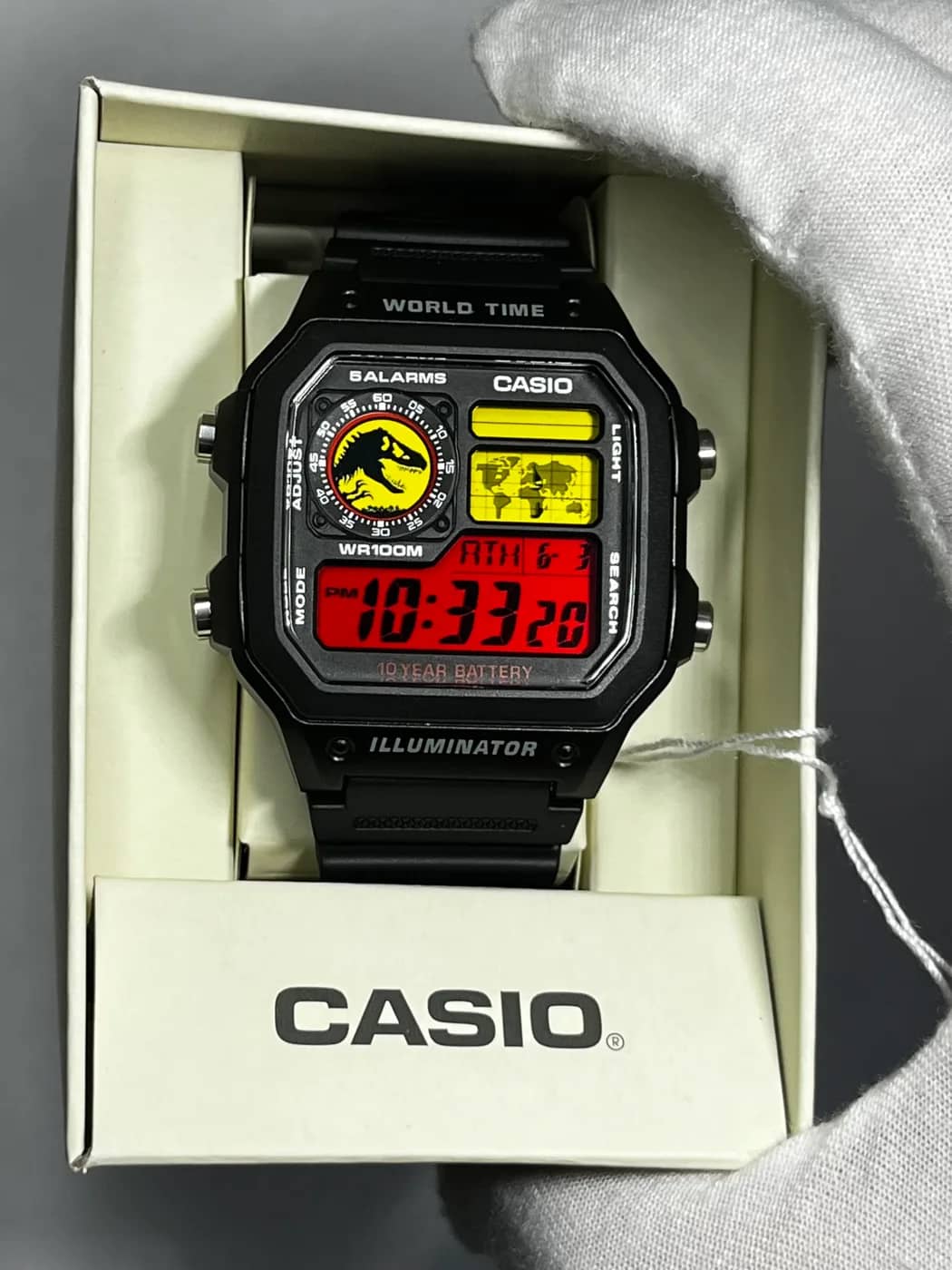 Casio AE1200WH · Jurassic Park · Special edition