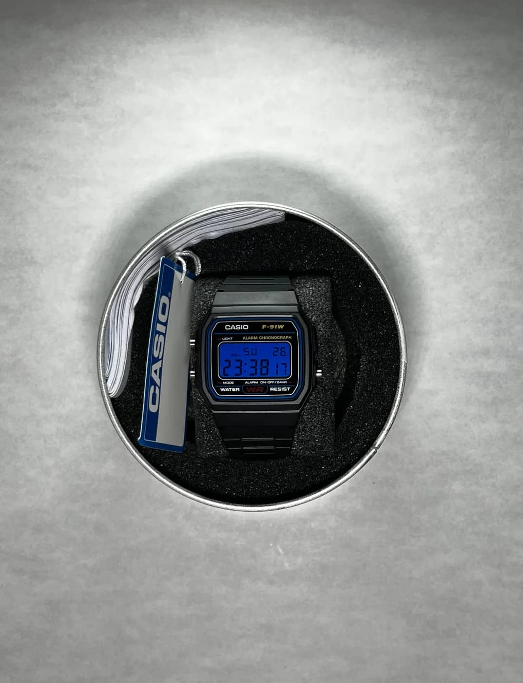 Casio F91W · Azul Fuerte · Color filter
