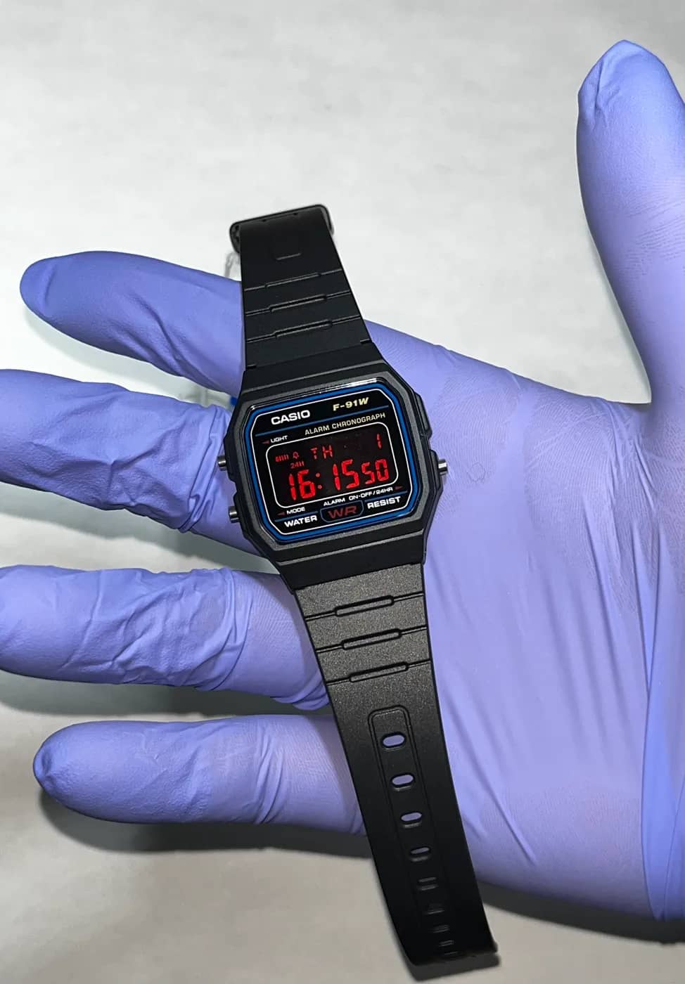Casio F91W · Red Blackout · Color blackout