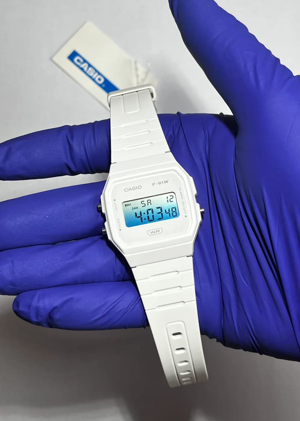 Casio F91WB Blanco · Degradado Blanco · Gradient