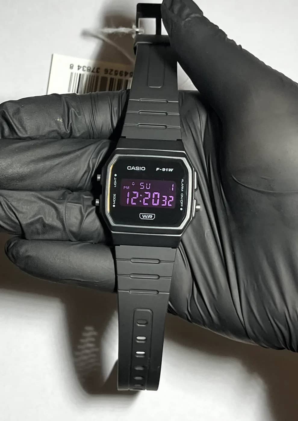 Casio F91WB Negro · Blackout Morado · Color blackout