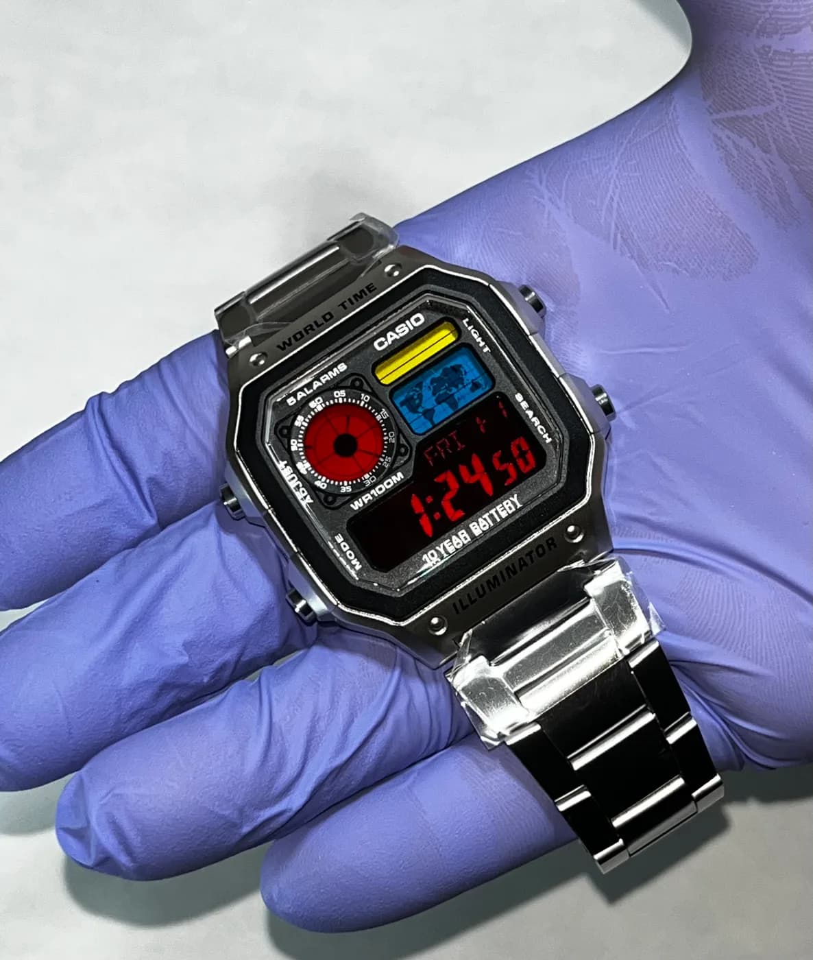 Casio AE1200WHD · Red Blackout · Color blackout
