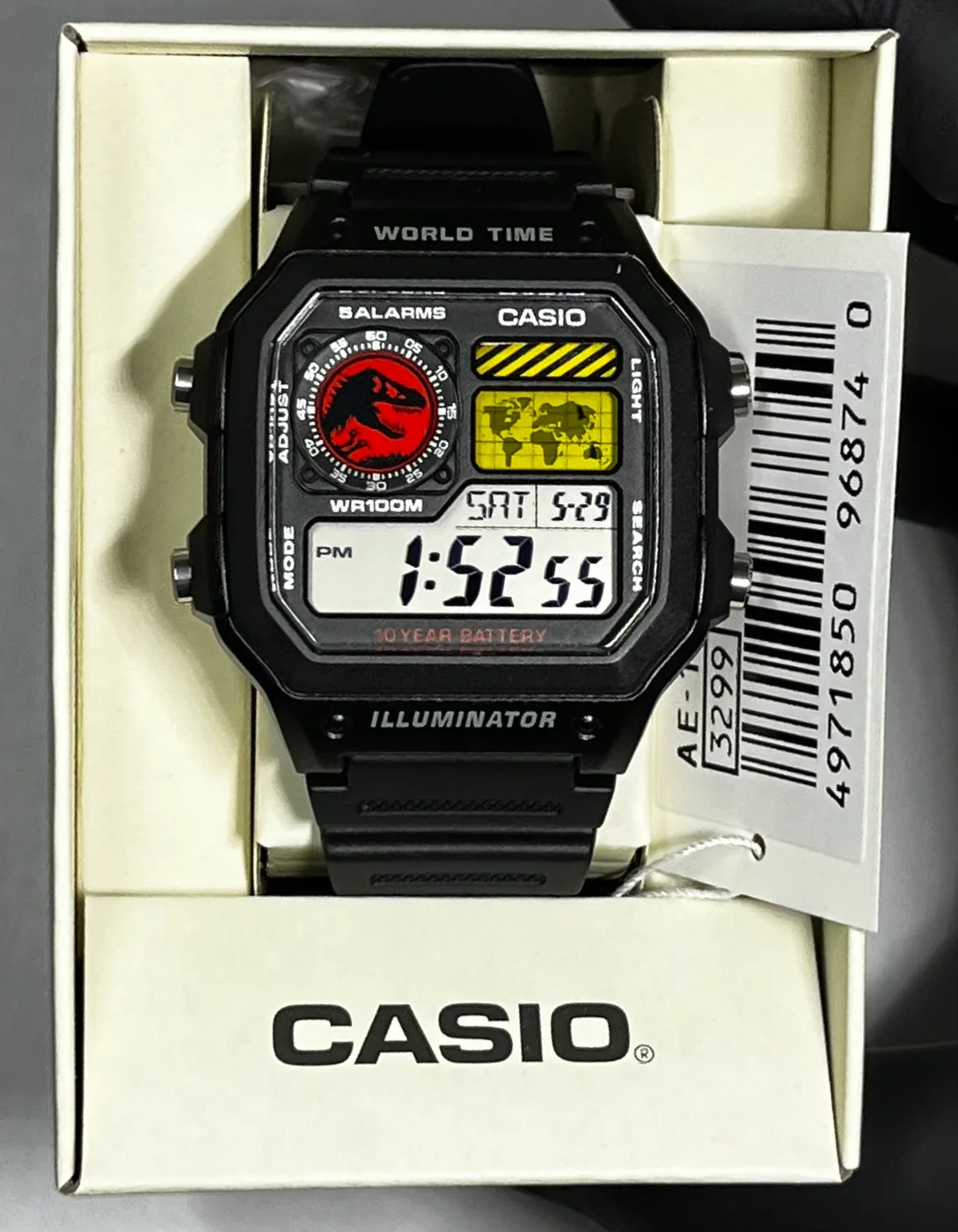 Casio AE1200WH · Jurassic Park Personalizado · Edición especial