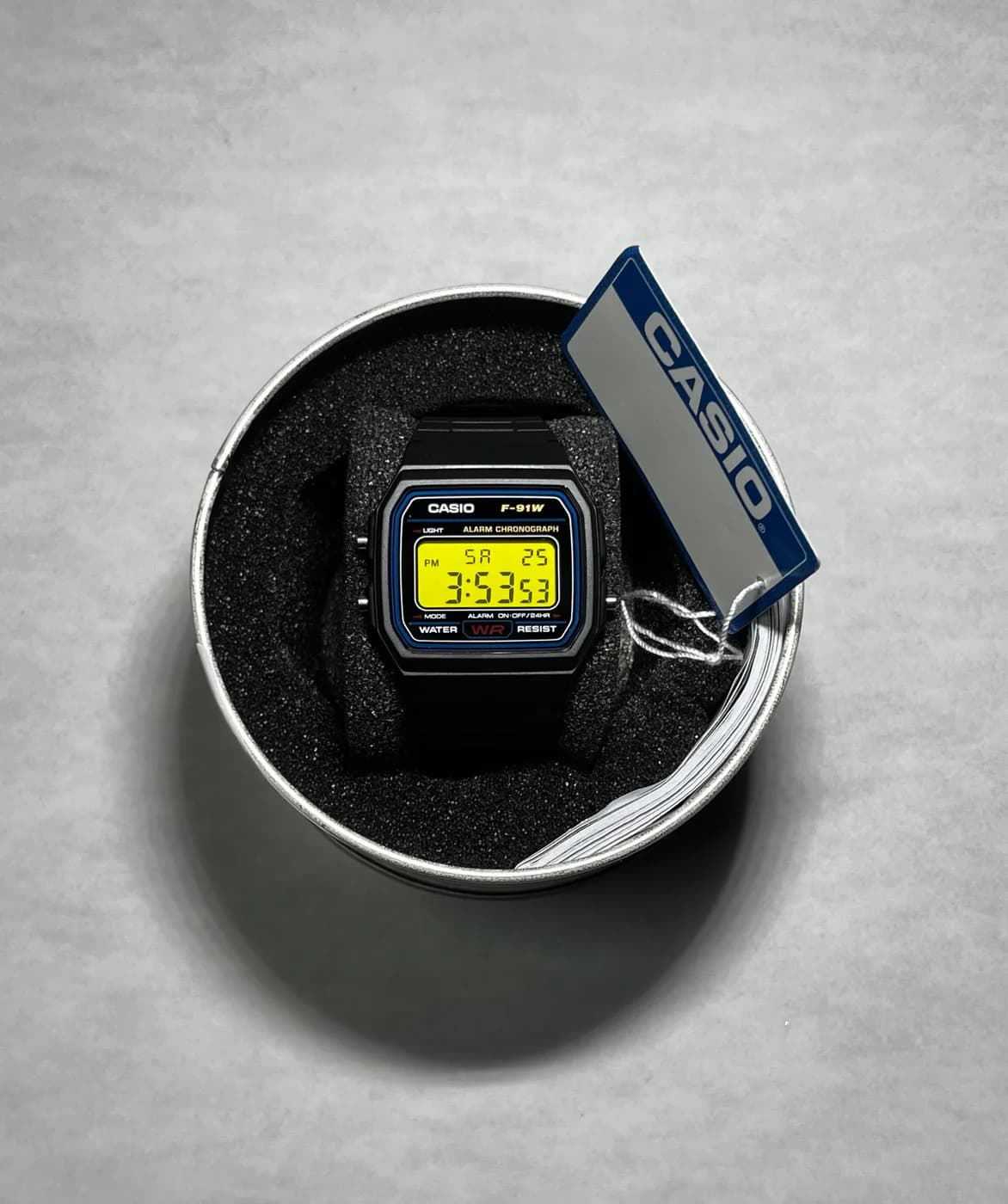 Casio F91W · Amarillo · Color filter