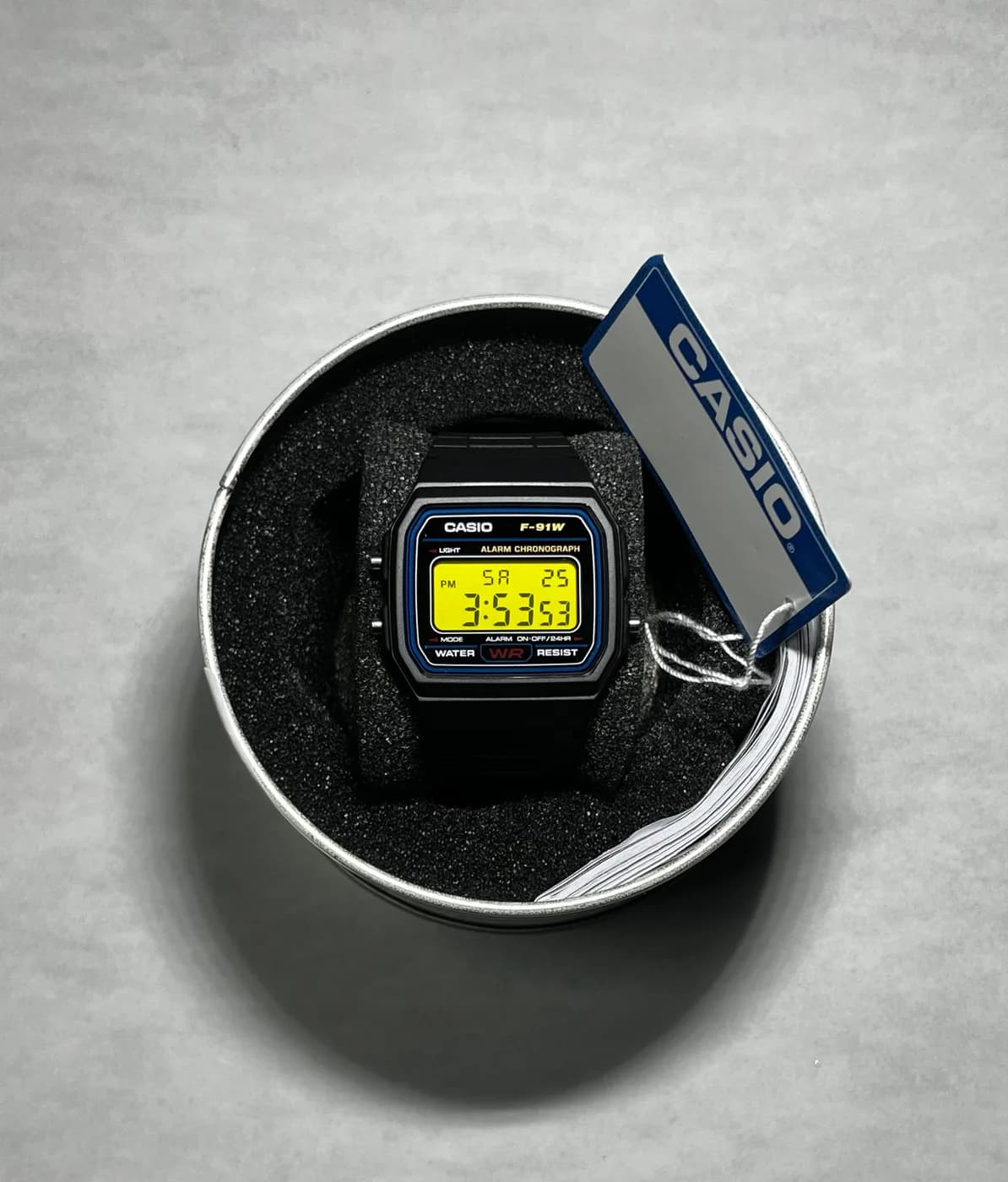 Casio F91W · Amarillo · Color filter