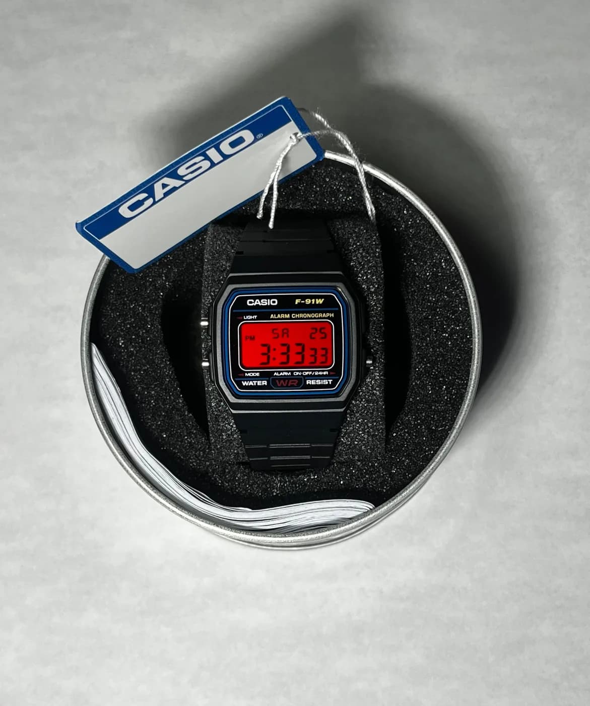 Casio F91W · Rojo