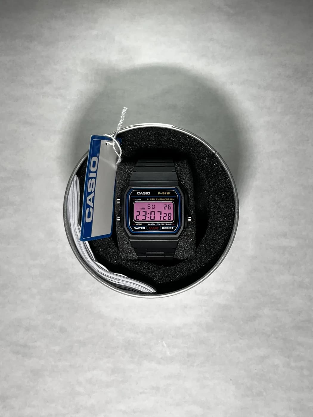 Casio F91W · Rosa Light