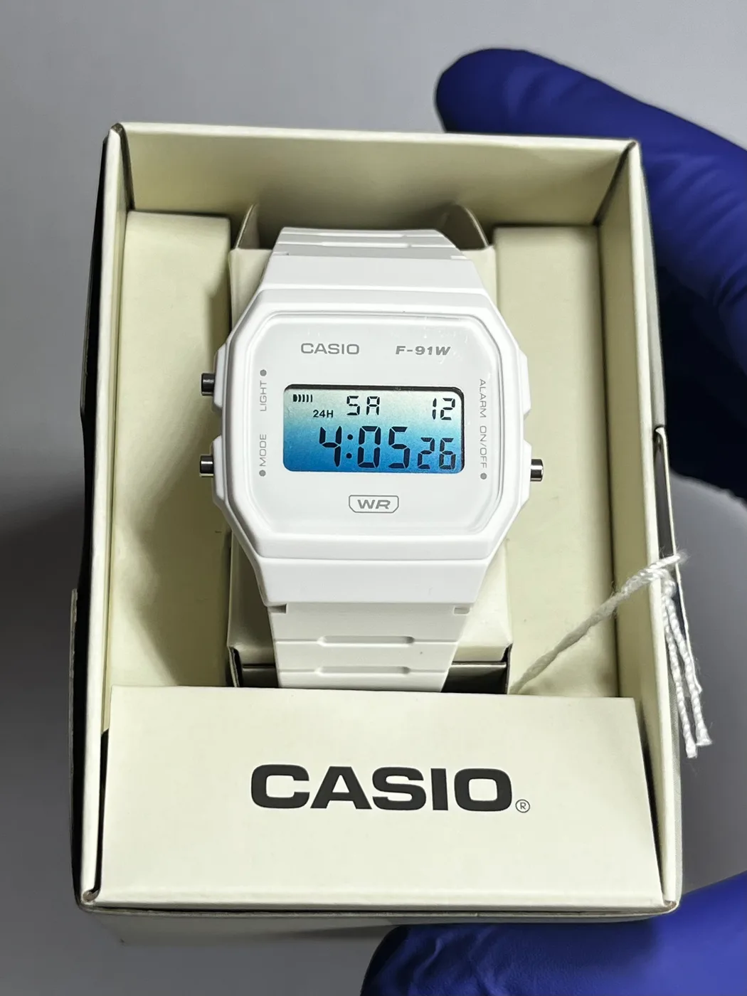 Casio F91WB Blanco · Degradado Blanco · Degradado