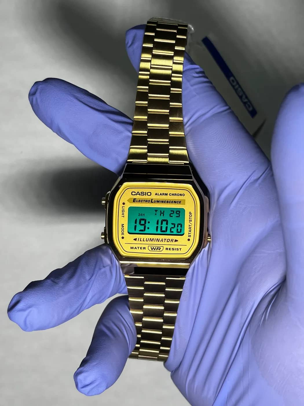 Casio A168WG · Turquesa · Filtro de color