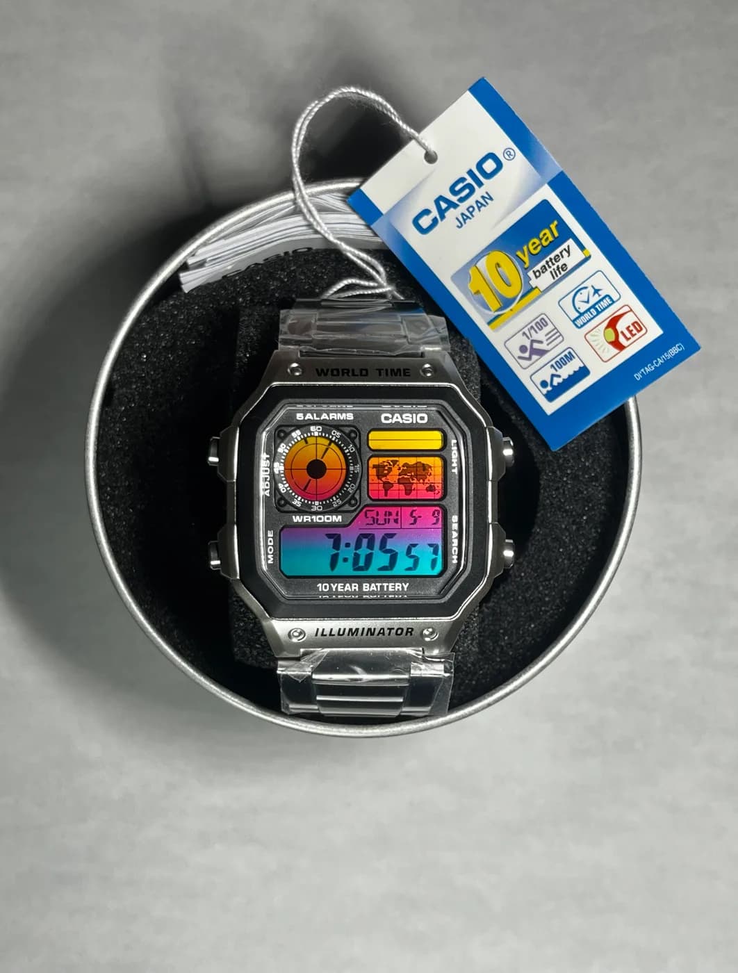 Casio AE1200 · Degradado Multicolor · Gradient