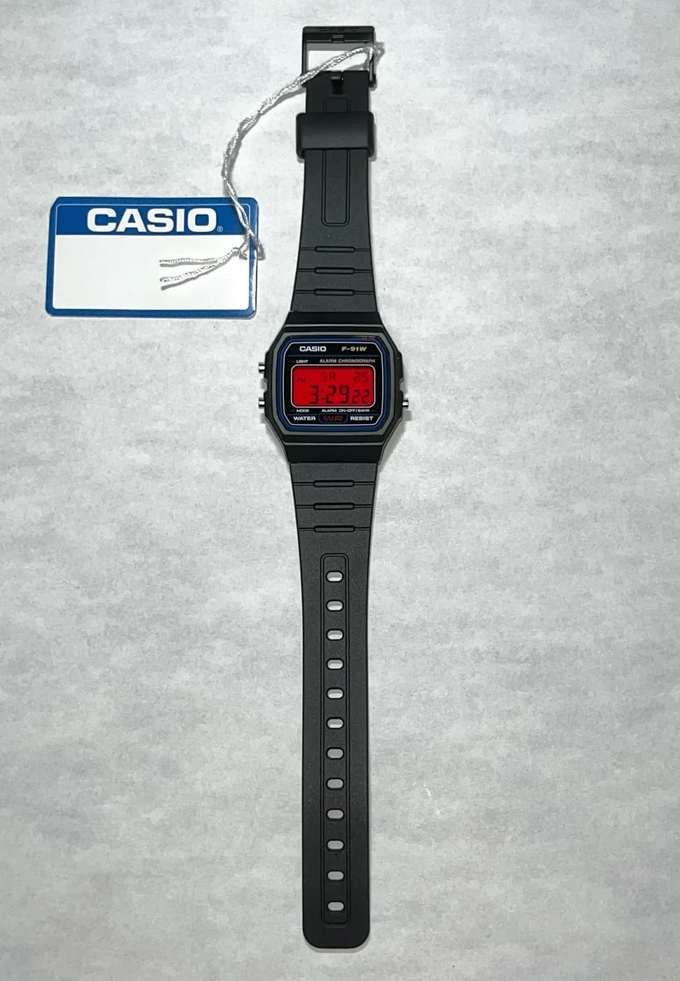 Casio F91W · Rojo