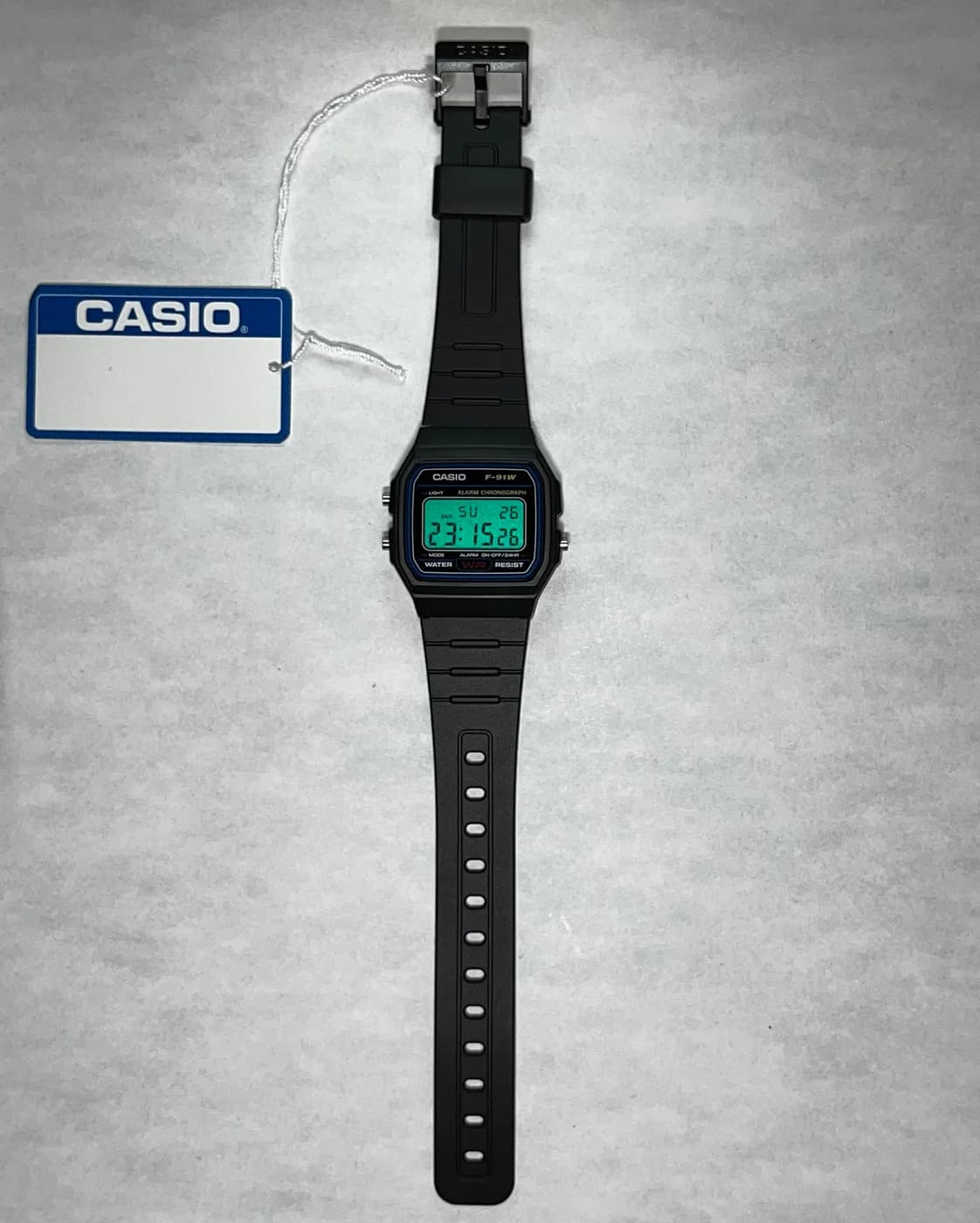 Casio F91W · Verde